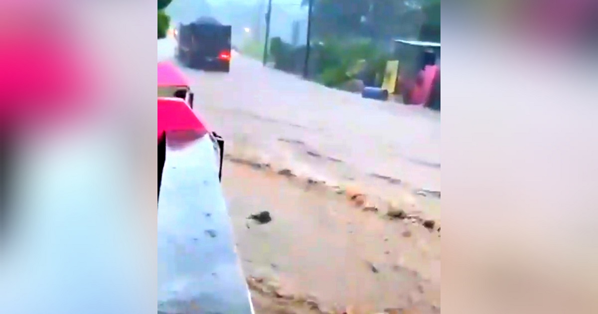Centre of Tropical Storm Grace near Duncans, Trelawny