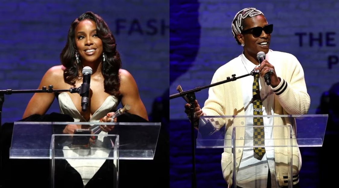 Kelly Rowland & A$AP Rocky honoured with fashion award