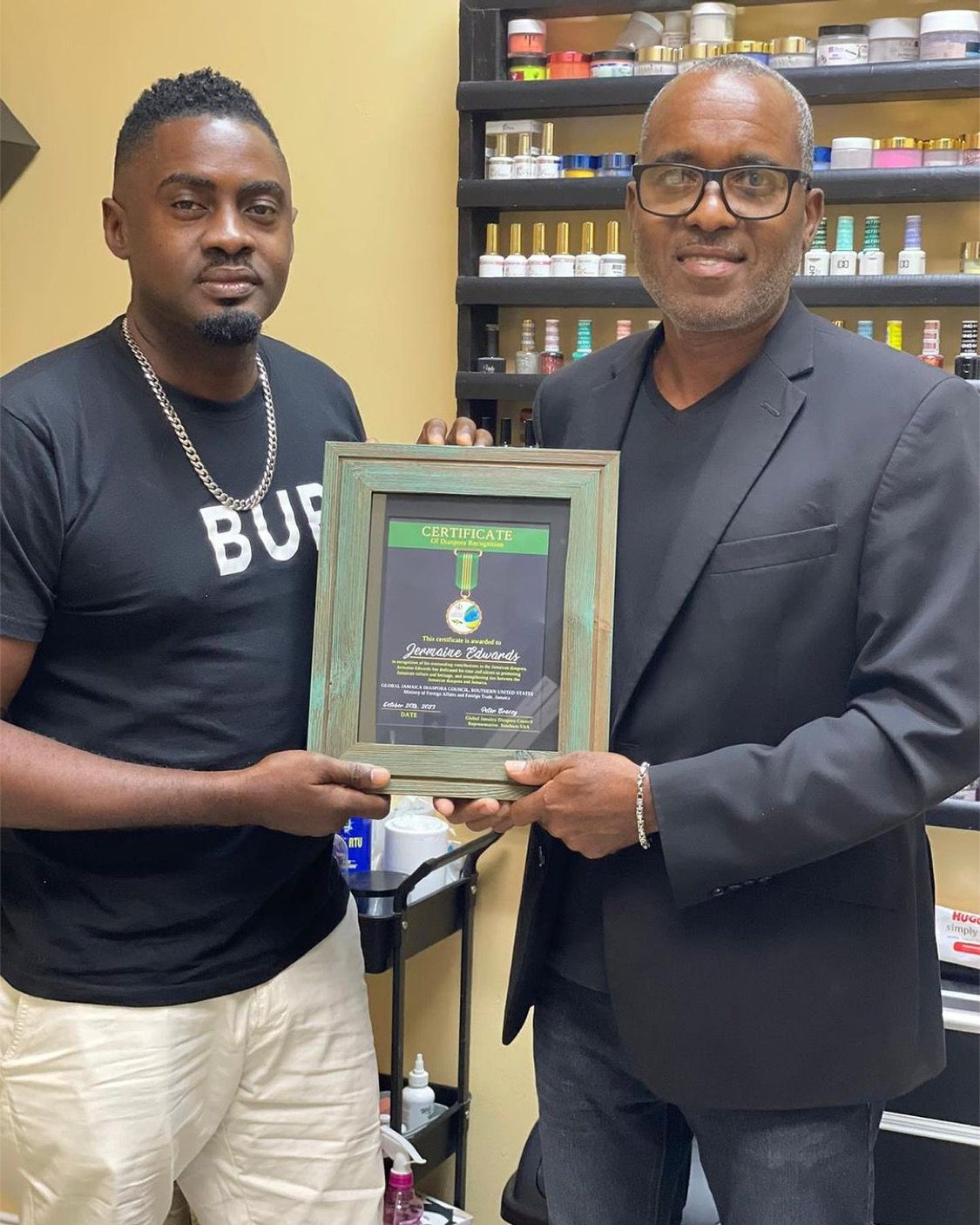 Jermaine Edwards recognized by Global Jamaica Diaspora Council